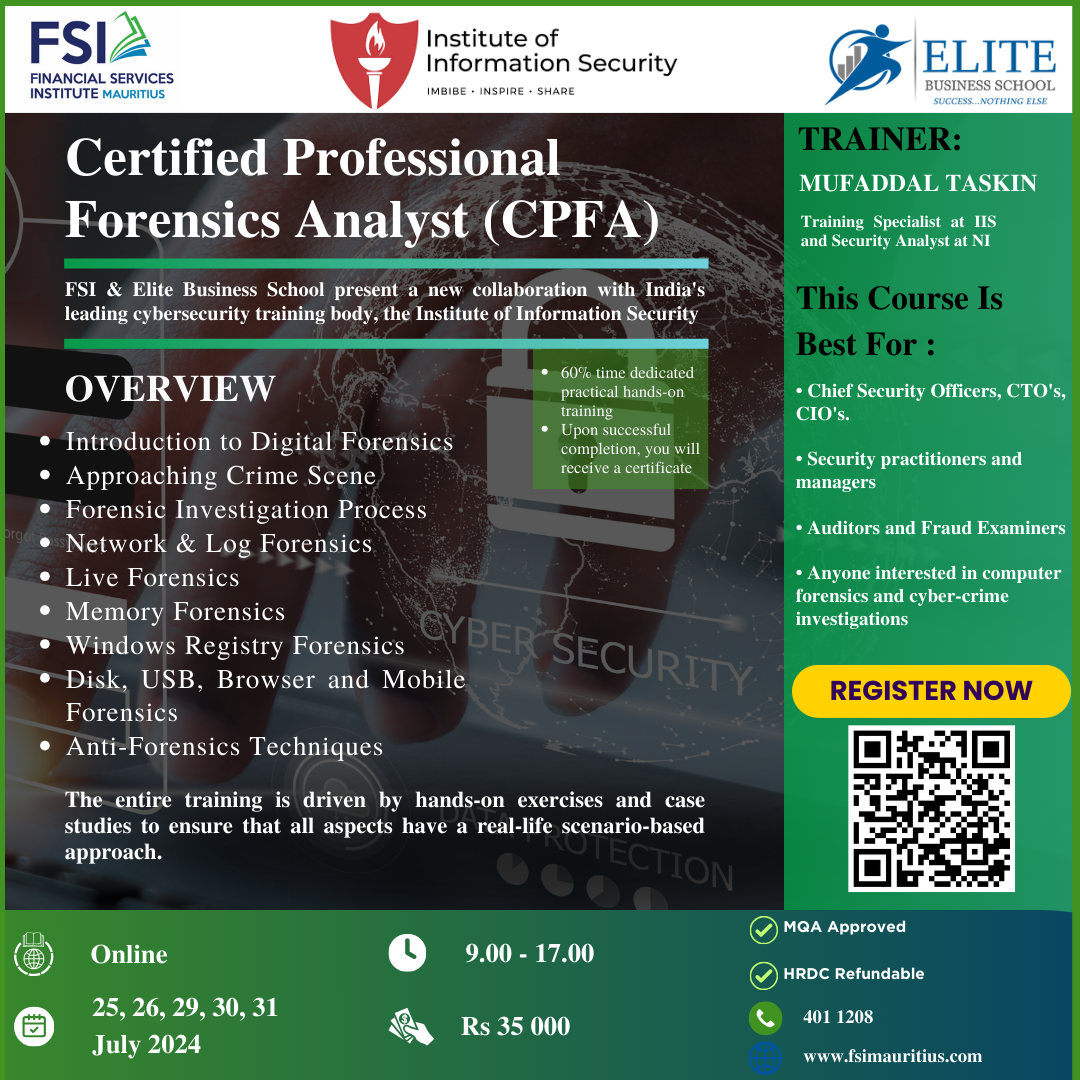 Certified Professional Forensics Analyst (CPFA) | Mauritius Financial ...